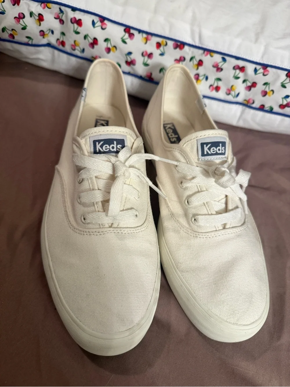 Keds Canvas Low-Top Sneakers in Off-White